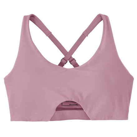  Der Patagonia Women's Maipo Low Impact Adjustable Bra ist ein aus recycelten Fischernetzen bestehender Sport-BH, der Bewegungsfreiheit und Halt bietet.
