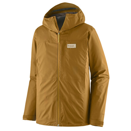 Die Patagonia Boulder Fork Rain Jacket Hardshelljacke ist sehr  leicht und atmungsaktiv und eignet sich für lange Trekkingtouren auch im alpinen Bereich.