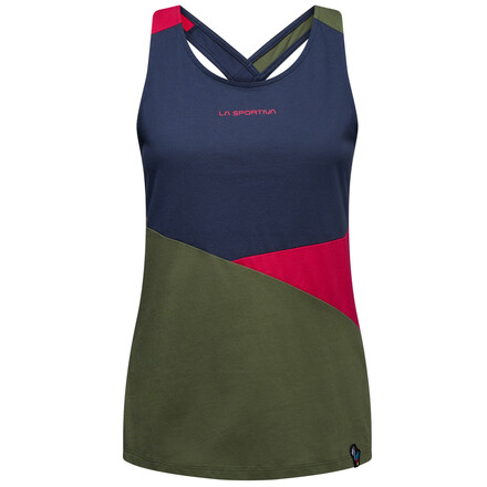 Das La Sportiva Women's Twist Tank Top ist mit seinem sportlichen Ringerrücken und der bequemen Passform ein Highlight für die wärmeren Tage.