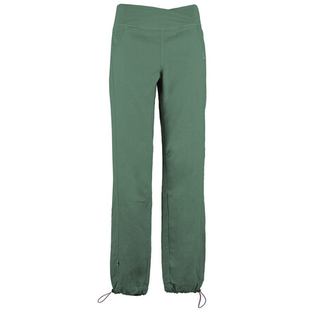 Die E9 Women's Indi ist eine luftige und robuste Kletterhose aus Baumwoll-Leinen-Gemisch. Mit einem bequemen und breiten Bund für maximalen Komfort.