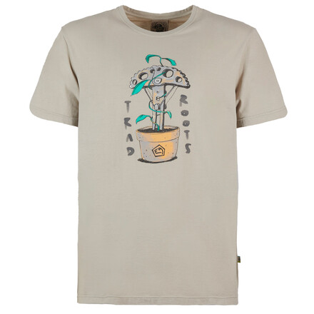 Das E9 Troots ist ein bequemes T-Shirt aus robuster Bio-Baumwolle und einem richtig lässigen Kletter-Print auf der Front.