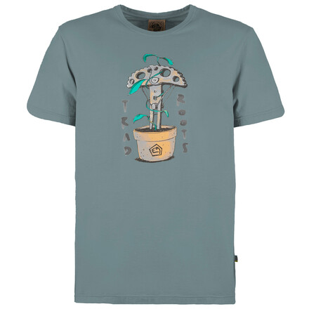 Das E9 Troots ist ein bequemes T-Shirt aus robuster Bio-Baumwolle und einem richtig lässigen Kletter-Print auf der Front.