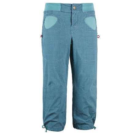 Die E9 Onda Story 3/4 ist eine Kletter- und Bouldershorts aus robustem Baumwollgewebe mit funktionellem Schnitt optimal fürs Klettern.