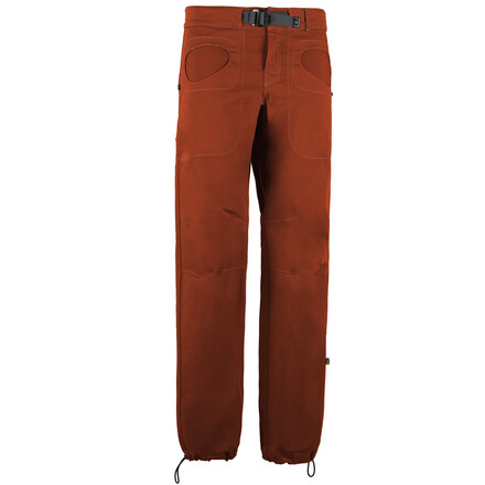 Die E9 Rondo Belt Kletterhose ist eine bequeme und funktionale Kletterhose mit integriertem Gürtel, ikonischen, runden Taschen und zwei Bürstenhalterungen.