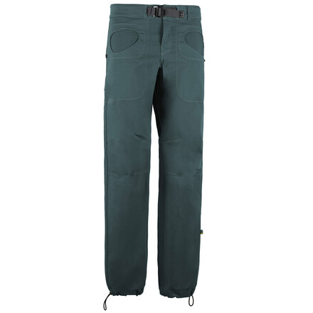 Die E9 Rondo Belt Kletterhose ist eine bequeme und funktionale Kletterhose mit integriertem Gürtel, ikonischen, runden Taschen und zwei Bürstenhalterungen.