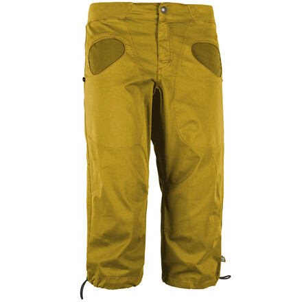 Die E9 R3 ist eine 3/4 lange Kletter- und Boulderhose und eignet sich super für warme Tage. Sie ist robust, elastisch und bequem geschnitten