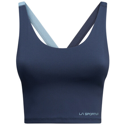 Das La Sportiva Cosmosis Bra Tank ist ein Sport-BH in Cropped-Länge und bietet dir Medium-Support beim Bouldern, Klettern, im Gym oder beim Yoga.