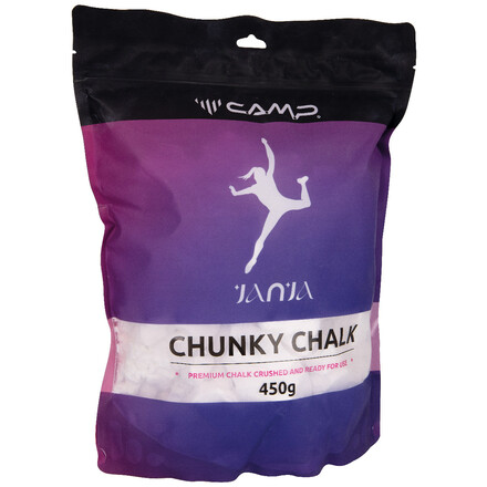 Das Chunky Chalk aus der exklusiven Janja Garnbret Kollektion ist grobes, hochwertiges Magnesia auf Magnesiumcarbonat-Basis mit starker Haftung – ideal für lange Routen und den täglichen Einsatz.