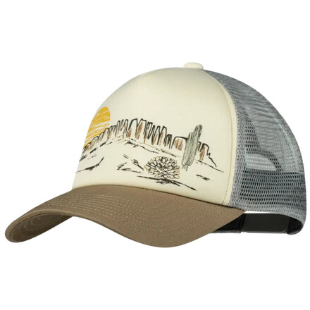 Due Buff Trucker ist eine klassische Basecap im Trucker-Style. Mit luftigem Mesh-Einsatz am Hinterkopf und innenliegendem Schweißband.