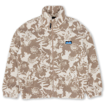 Die Kavu Loven ist eine cropped Sherpa-Fleecejacke aus recyceltem Polyester mit lockerem Schnitt und hohem Tragekomfort für kühle Tage.