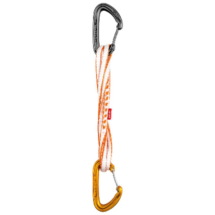 Ultraleichte Expressschlinge mit 60 cm Länge, ideal zur Reduktion von Seilreibung und für flexible Zwischensicherungen – mit nachhaltiger Dyneema-Schlinge.