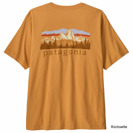 Das Patagonia Fitz Roy Foothills T-Shirt aus reiner Bio-Baumwolle ist ein echter Klassiker mit tollem Back-Print.