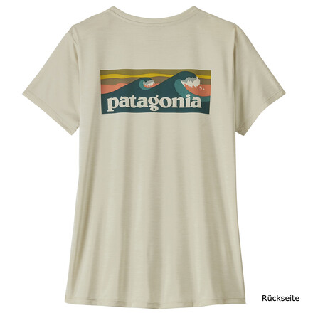 Das Patagonia Women's Cap Cool Daily Shirt ist ein leichtes, schnelltrocknendes und geruchshemmendes T-Shirt mit tollem Backprint.