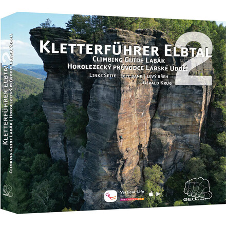 Der Geoquest Verlag Kletterführer Elbtal Band 2 - Labske Udoli - Linke Seite ist ein absolutes Muss und liefert das Elbtal/linke Seite komplett auf Topos.