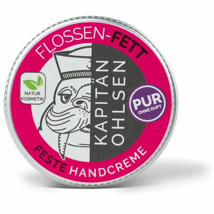 Das Flossen-Fett Pur von Kapitän Ohlsen in seiner ikonischen Dose sagt fertigen Fingern von Kletterern mit empfindlicher Haut den Kampf an.