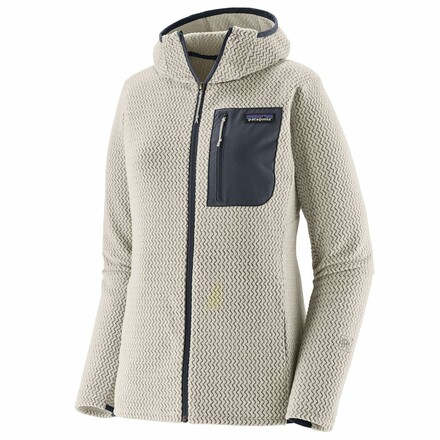 Die robuste R1 Air Full-Zip Hoody Fleecejacke vonm Patagonia hält auch anspruchsvollen Outdooraktivitäten stand und euch gleichzeitig warm.