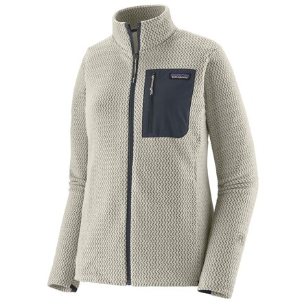 Die Patagonie Women's R1 Air ist eine Full-Zip Fleecejacke aus recyceltem Polyester, die besonders atmungsaktiv ist und jede Aktivität mitmacht.