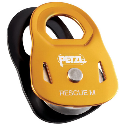 Die Rescue von Petzl ist eine Seilrolle, die als Hilfsrolle in Flaschenzügen weder schwere Lasten noch den intensiven Gebrauch scheut.