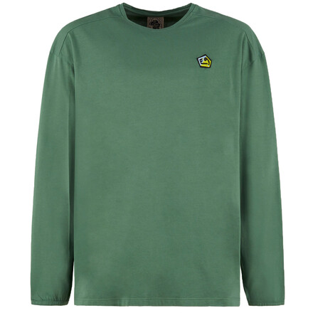 Das E9 NDO Langarmshirt aus 100 % Bio-Baumwolle überzeugt mit cleanem Design, hohem Tragekomfort und nachhaltiger Produktion. Ideal für Klettern, Outdoor und Alltag.