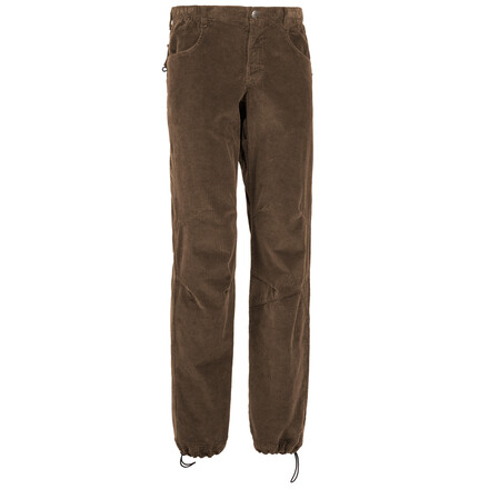 Die E9 Mont 1-V ist eine robuste und sehr bequeme Kletterhose aus Cord mit einer ordentlichen Portion Style. Mit vorgeformten Knien.
