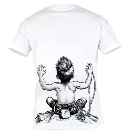 Das robuste Nograd Born To Climb T-Shirt aus Bio-Baumwolle punktet mit seiner klassischen Passform und einem aufregenden XL-Print auf dem Rücken.