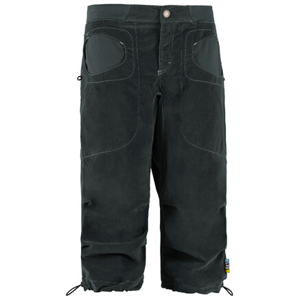 Die E9 R3 Over VS ist eine bequeme Kletterhose in 3/4-Länge aus robustem Cordstoff. Mit zwei Bürstenhalterungen und einstellbaren Beinabschlüssen.