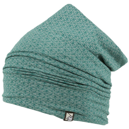 Das E9 Ivo Headband ist dank seiner üppigen Breite vielseitig einsetzbar und kann sogar um den Hals getragen werden. Mit zwei Design-Seiten.
