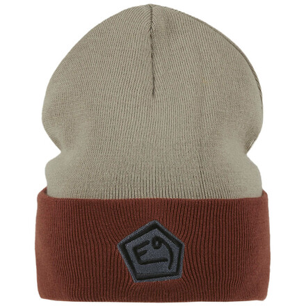 Die E9 D-Beanie ist eine kuschelige und sehr robuste Strich-Mütze im zweifarbigen Design und einem gestickten E9-Logo auf der Krempe.