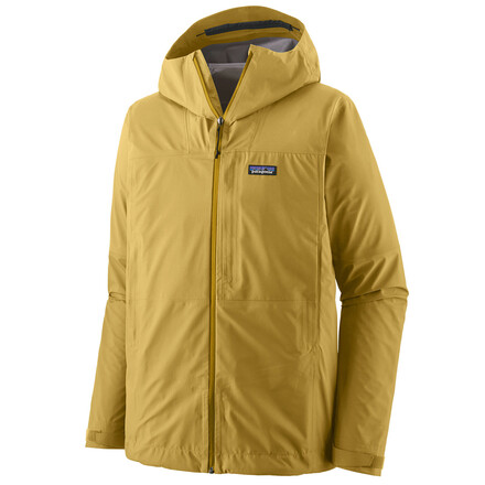 Die Patagonia Boulder Fork Rain Jacket Hardshelljacke ist sehr leicht und atmungsaktiv und eignet sich für lange Trekkingtouren auch im alpinen Bereich.