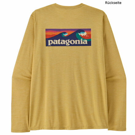 Das funktionale Patagonia L/S Cap Cool Daily Langarmshirt ist ein sehr robustes, geruchshemmendes und vielseitiges Langarmshirt in tollen Designs.