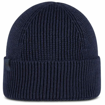 Weiche Strickmütze aus Merinowoll-Mix mit natürlicher Temperaturregulierung und klassischem Umschlag.