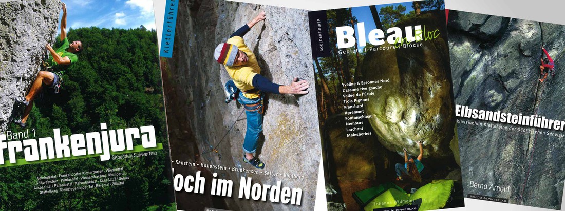 Der Panico Alpinverlag veröffentlicht hochwertige Kletterführer für Klettergebiete in ganz Deutschland und Klettergeschichten